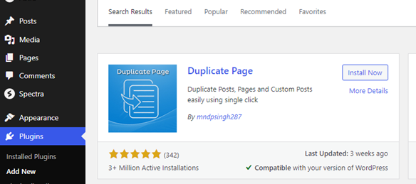 how to duplicate a page in wordpress